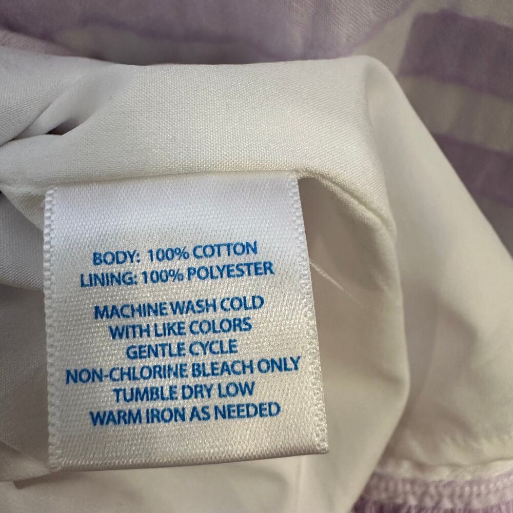 Southern Tide Corrine Striped Purple White Shift Dress Sleevless Cotton Small - Picture 8 of 8